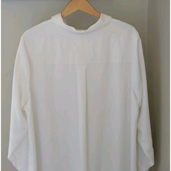 New J. Jill Wearever Collection Button Down Blouse Plus Size 2X Off White $89 - Picture 6 of 8